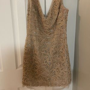 BCBG embroidered mini dress